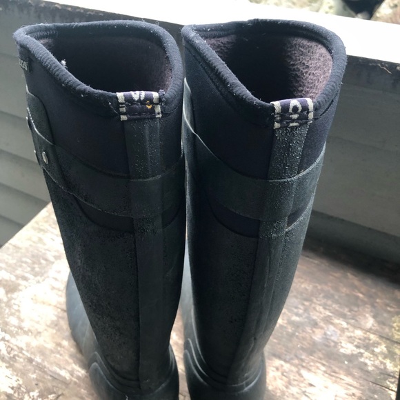 Bogs Neo-Tech Tall Black Boots Waterproof Kettering Rain -15 degree Boots Sz W9 - Picture 7 of 11